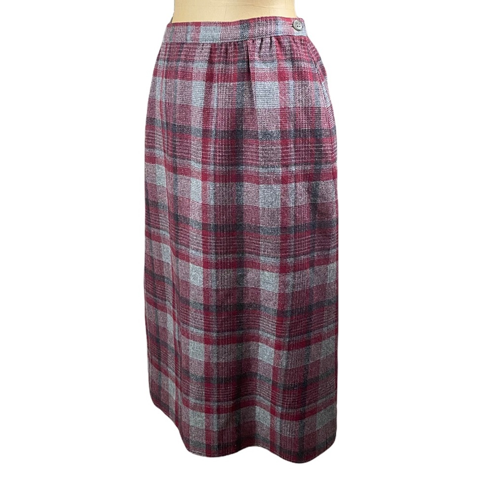 PENDELTON 100% Virgin Wool Plaid Pencil Skirt
